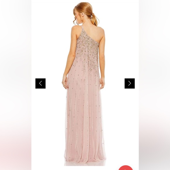 Mac Duggal Pink One Shoulder Dress